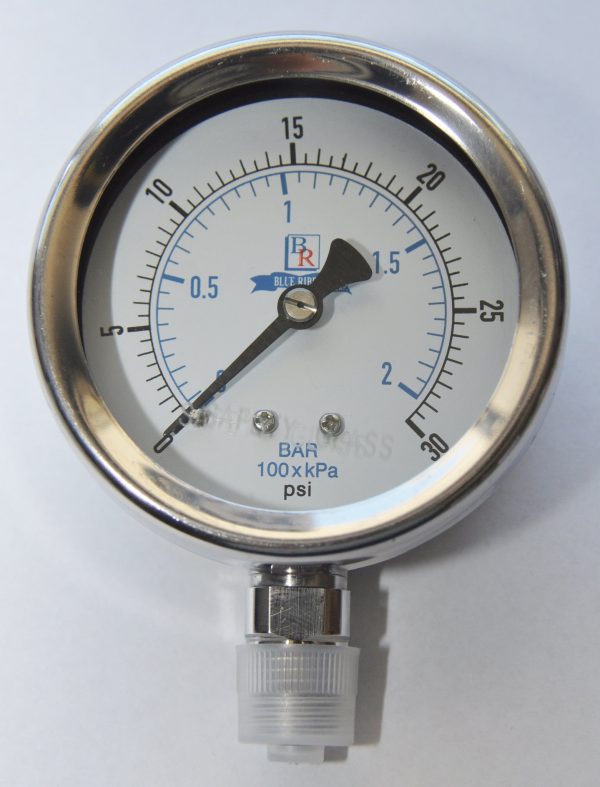 2.5" Dial  Bottom Connected Gauge SS Model BR300