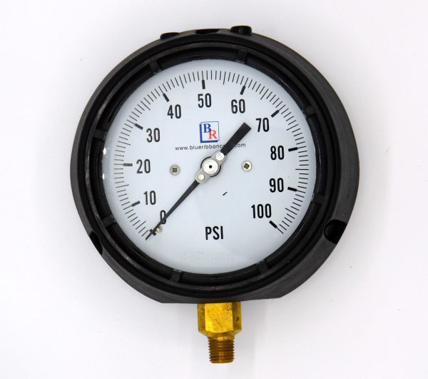 4.5" Dial Brass Process Pressure Gauge Model BR811D