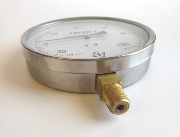 4.5" Trerice Compound Gauge 30" HG VAC/100PSI - Image 2