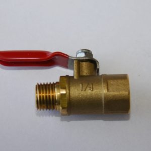 Ball Valve Style Gauge Cock - 1/4"F x 1/4"M