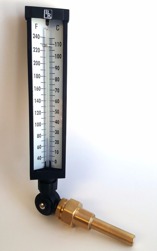 9" Scale Adjustable Angle Type Industrial Grade Thermometer Model BR9A35