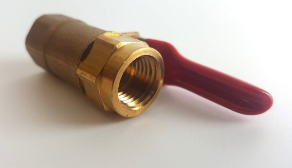 Ball Valve Style Gauge Cock - 1/4"F x 1/4" F - Image 3