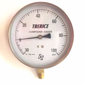 4.5" Trerice Compound Gauge 30" HG VAC/100PSI
